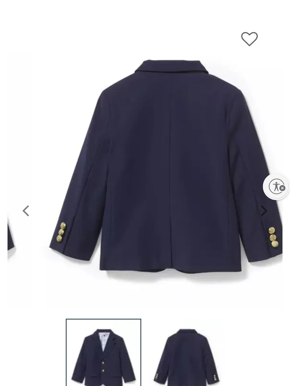 Janie and Jack Classic  Navy Blazer with Gold Buttons